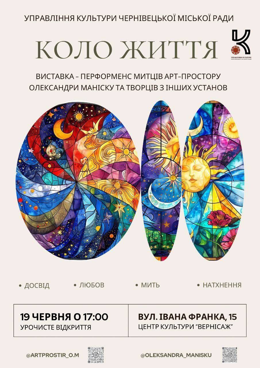КОЛО ЖИТТЯ — виставка - перформенс, де мистецтво стає диханням 🪄