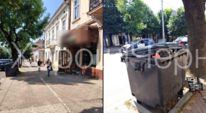 У Чернівцях скаржаться на сморід: магазин викидає протухле мʼясо у контейнер на тротуарі